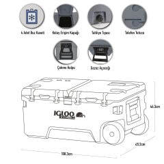 IGLOO CoreMAX 120 Tekerlekli Buzluk 120 Litre