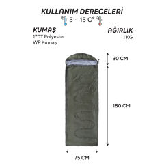 AndOutdoor NewCebu Uyku Tulumu-YEŞİL