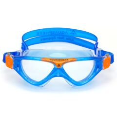 Aquasphere Vista Junior Şeffaf Cam - Mavi/Turuncu Yüzücü