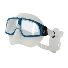Aqualung Sphera X Şeffaf Silikon Petrol Çerçeve Dalış Maskesi