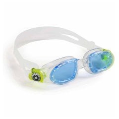 Aqua Sphere Moby Kid Şeffaf-Lime  / Mavi Lensli Yüzücü Gözlüğü