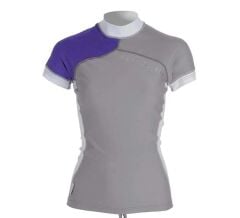 Aqua Lung Top Lycra Gri/Lila Kısa Kol Kadın
