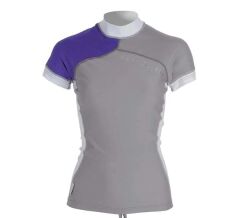 Aqua Lung Top Lycra Gri/Lila Kısa Kol Kadın