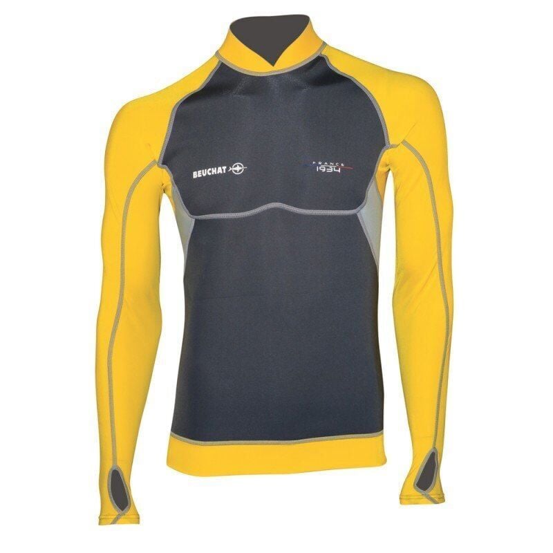 BEUCHAT Rash Guard Uzun ATOLL, 2 mm, Erkek, Sarı