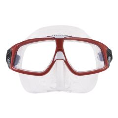 Aqualung Sphera X Şeffaf Silikon Kırmızı Çerçeve Dalış Maskesi