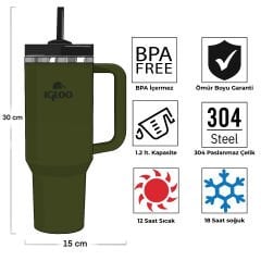 Igloo Stadler Thermo-Mug 1.2 Litre-HAKİ