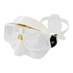Aqualung Sphera X Şeffaf Silikon Altın Çerçeve Dalış Maskesi