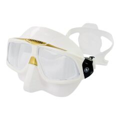 Aqualung Sphera X Şeffaf Silikon Altın Çerçeve Dalış Maskesi