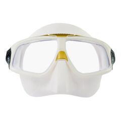 Aqualung Sphera X Şeffaf Silikon Altın Çerçeve Dalış Maskesi