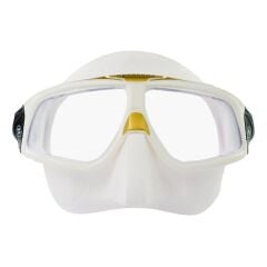 Aqualung Sphera X Şeffaf Silikon Altın Çerçeve Dalış Maskesi