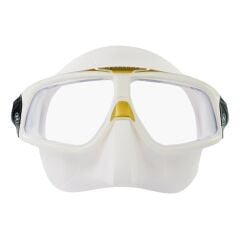 Aqualung Sphera X Şeffaf Silikon Altın Çerçeve Dalış Maskesi