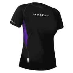 Aqua Lung Rashguard Lf Siyah/Twilight Kısa Kol Kadın S