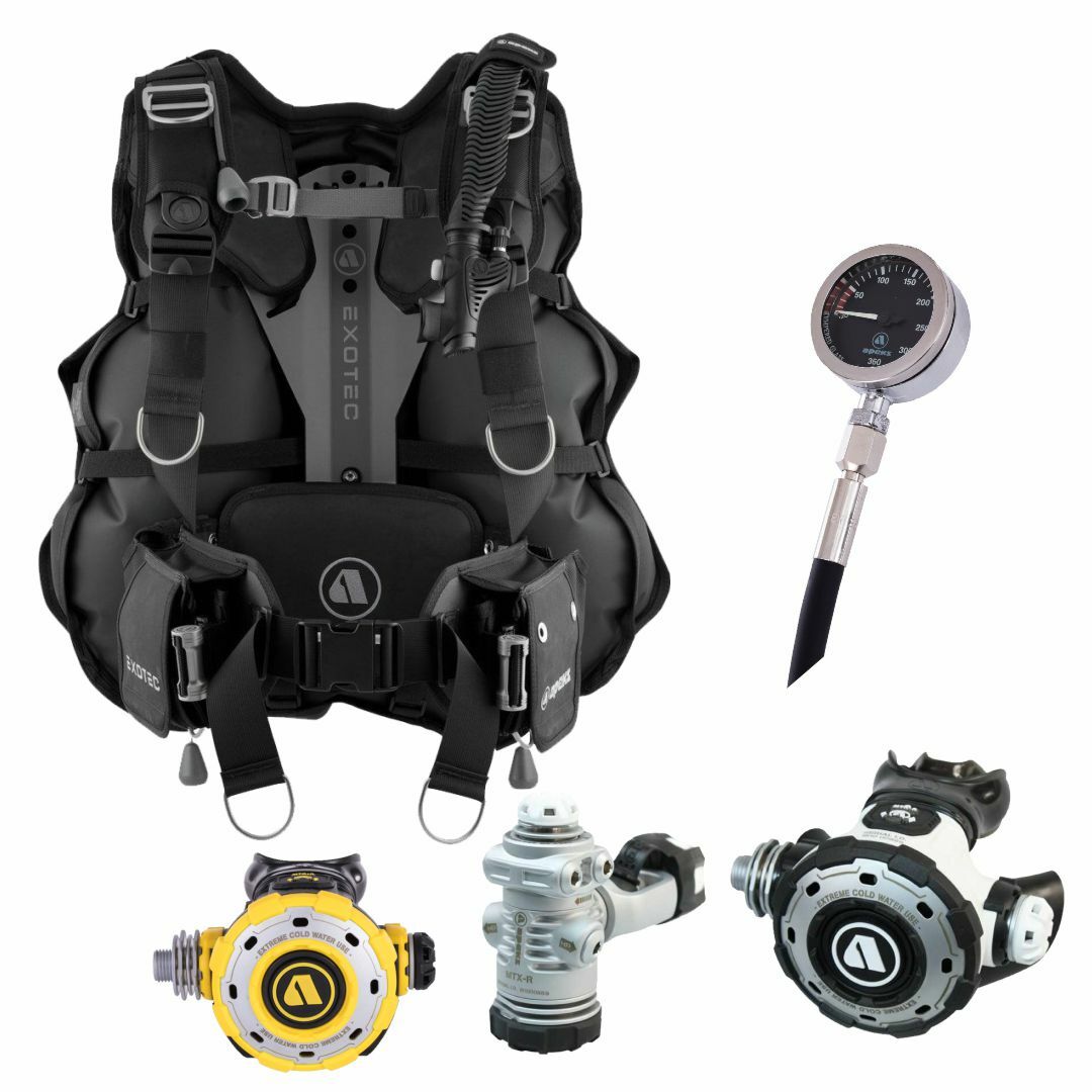 Apeks Exotec BCD MTX-R Int MTX-R Octopus Tek Gauge Manometre Seti