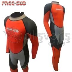 Çocuk Sörf ve Dalış Elbisesi red 3mm