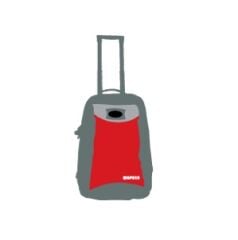 Jr Gear Wheeled Su Geçirmez Küçük Boy Kabin Çanta-KIRMIZI