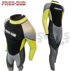Çocuk Sörf ve Dalış Elbisesi Yellow 3mm