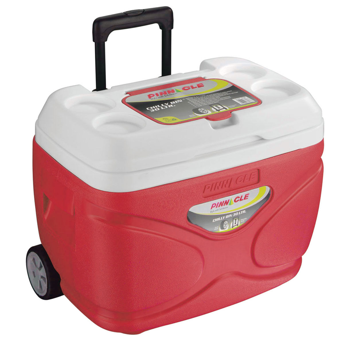 Pinnacle Prudence Tekerlekli Buzluk 30 Litre-KIRMIZI